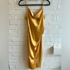 Re:named | Silk cowl neck dress
